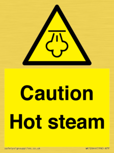 Caution Hot steam